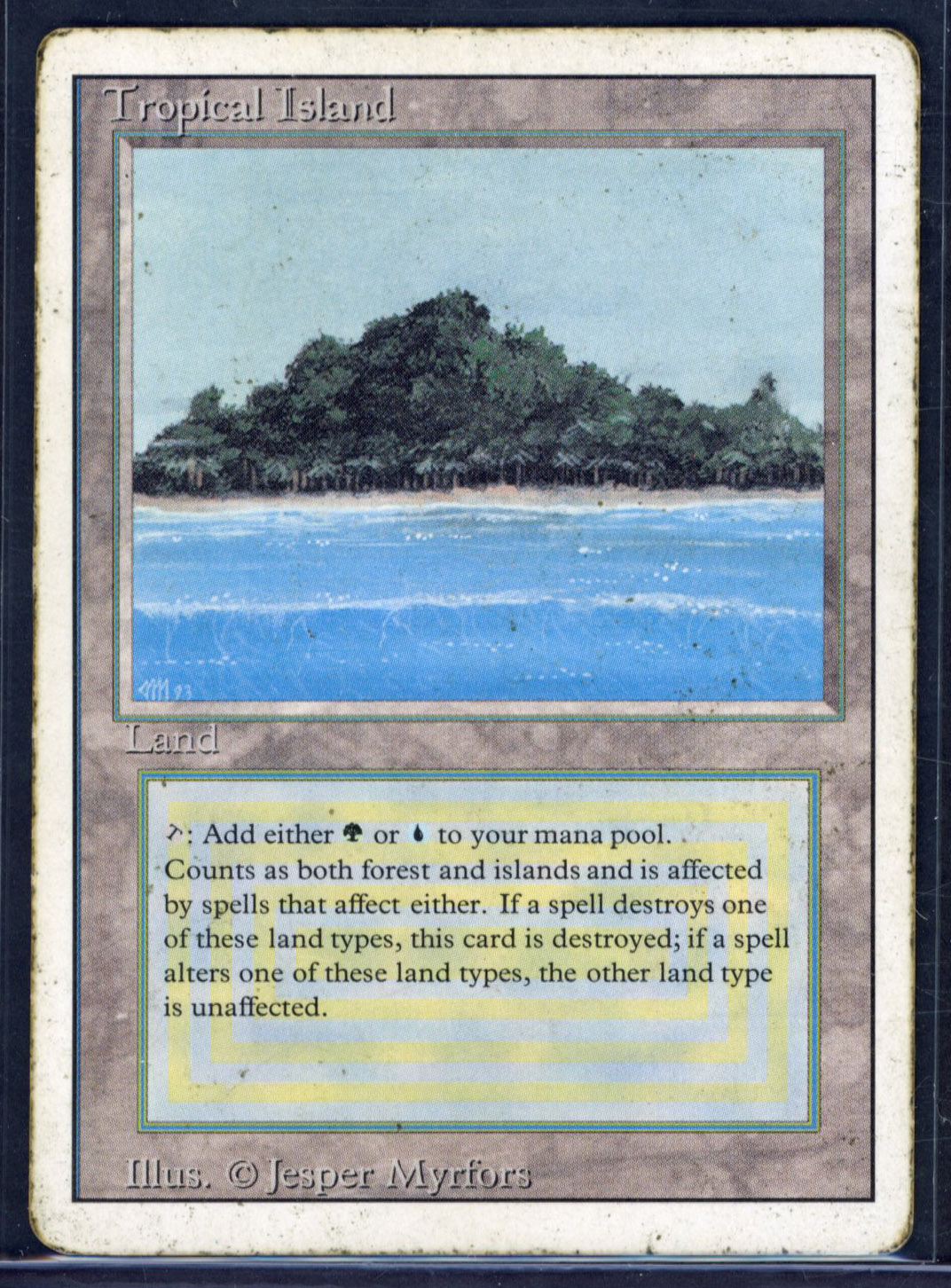 Magic The Gathering - Tropical Island - Revised - Poor