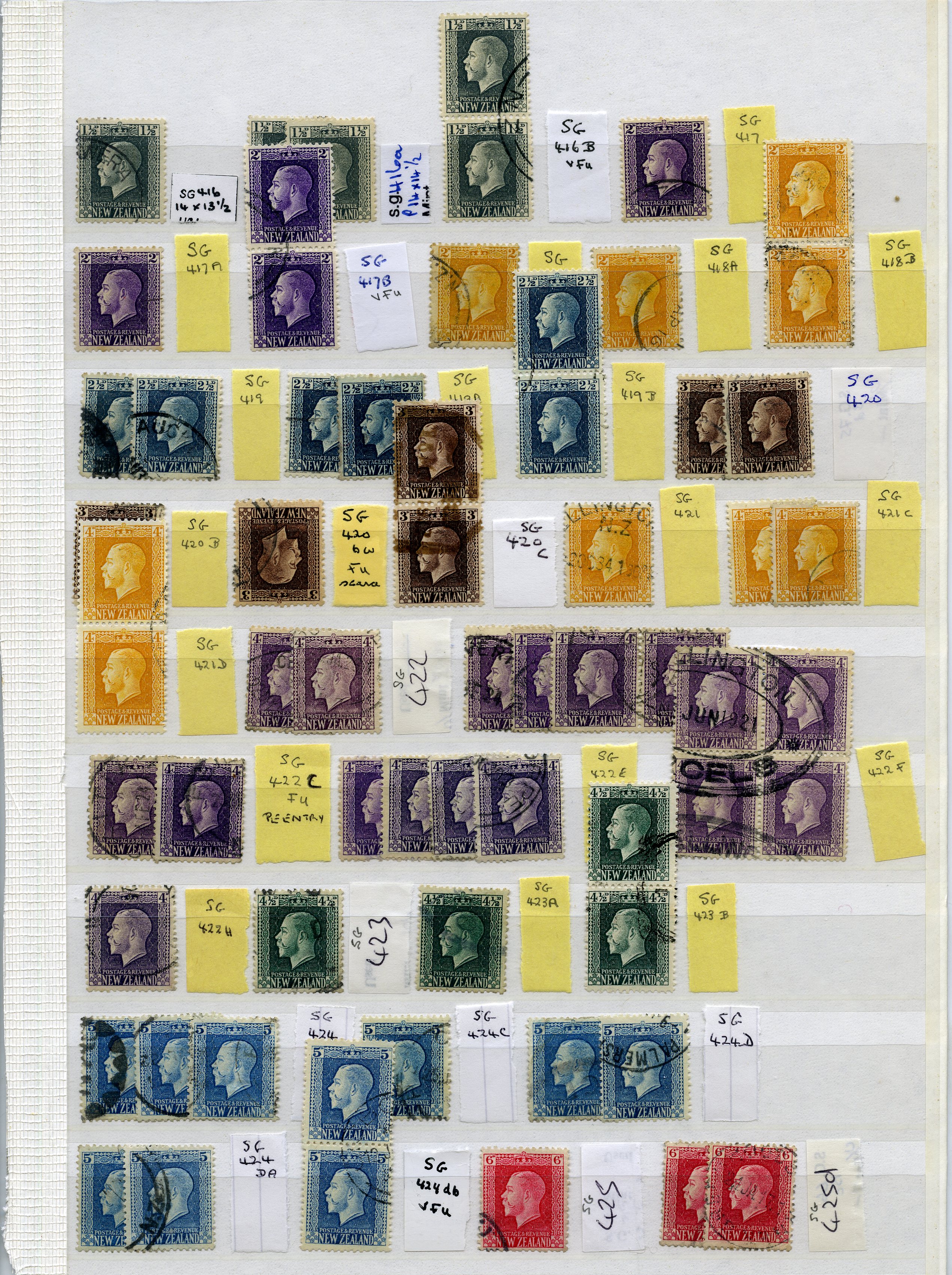 1915-30 used collection (98) on two sides of...