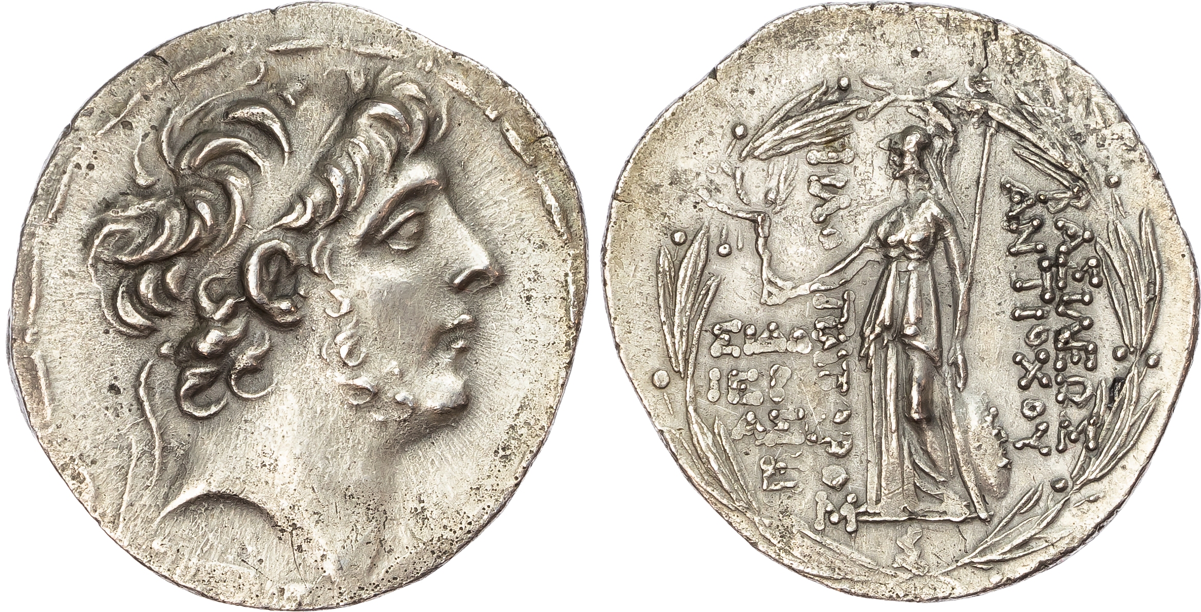 Seleukid Empire, Antiochos IX Kyzikenos (114-95 BC) AR Tetradrachm, Sidon, c. 113-110 BC, 16.82g.