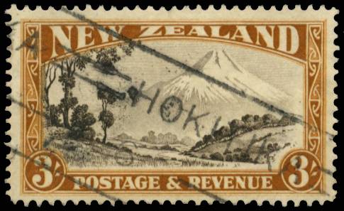 NEW ZEALAND SG 569ay 1935-36 3s WMK 43 INV AND REV USED