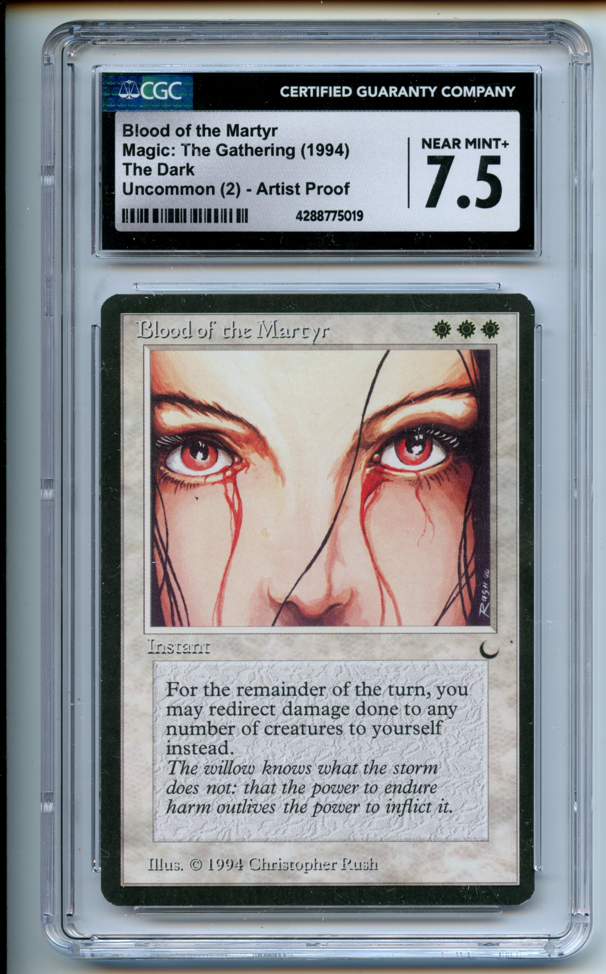Magic: The Gathering  - Blood of the Martyr Artist Proof  - The Dark  - CGC 7.5