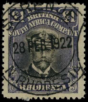 1917-20 £1 Head Die IIIA, perf 14. Fine...