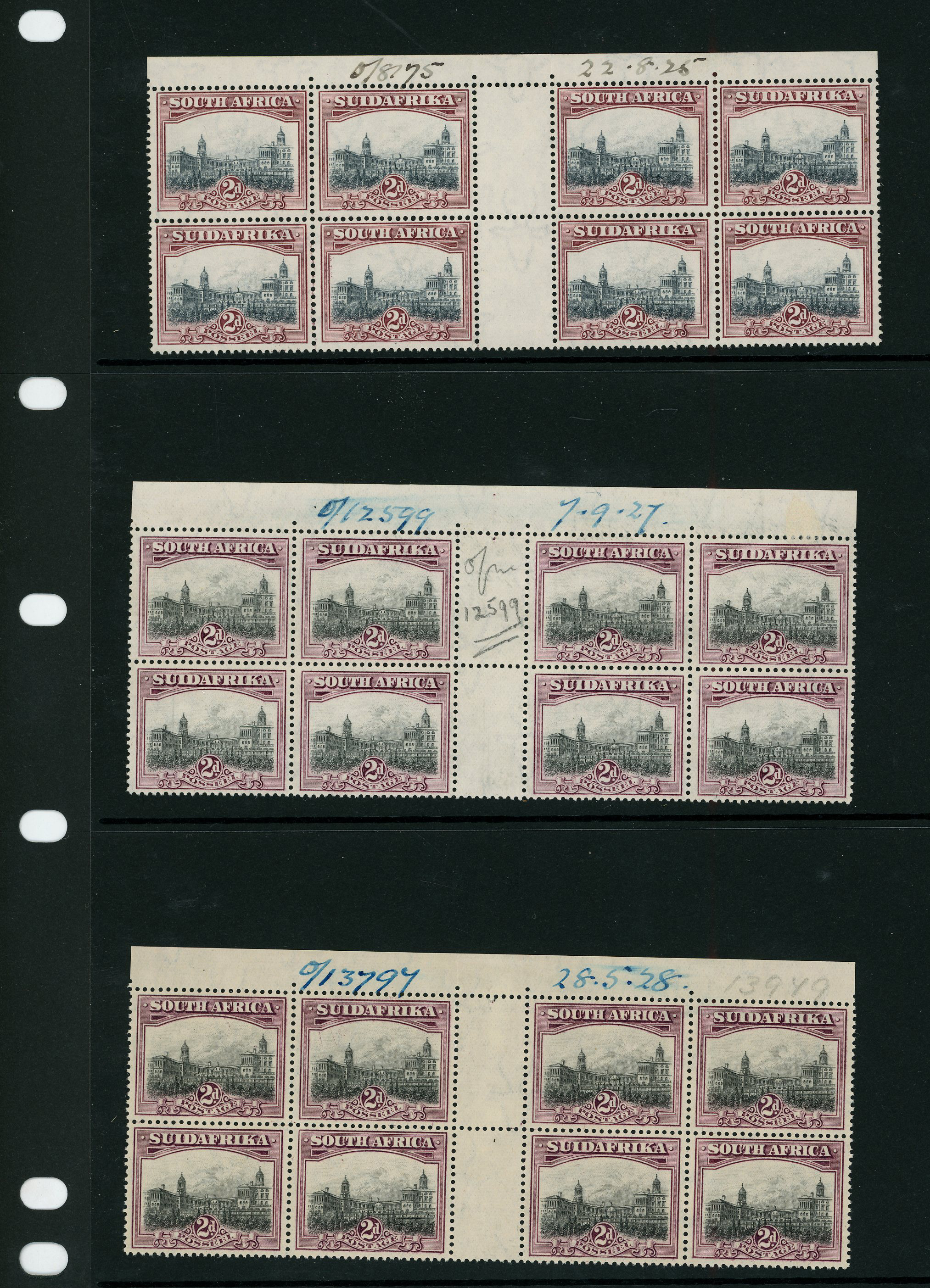 1927-30 Bradbury Wilkinson printings of the 2d...