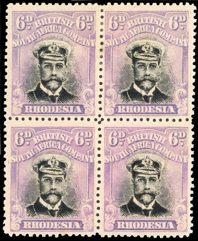 Rhodesia 6d SG 228 block mint