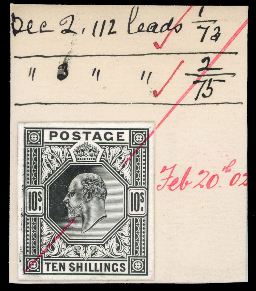 GB 1902-10 10s striking book piece