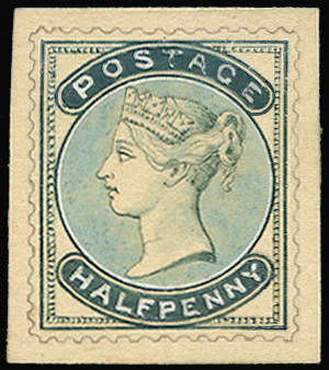 GB 1880 SG 164 ½d hand-painted essay