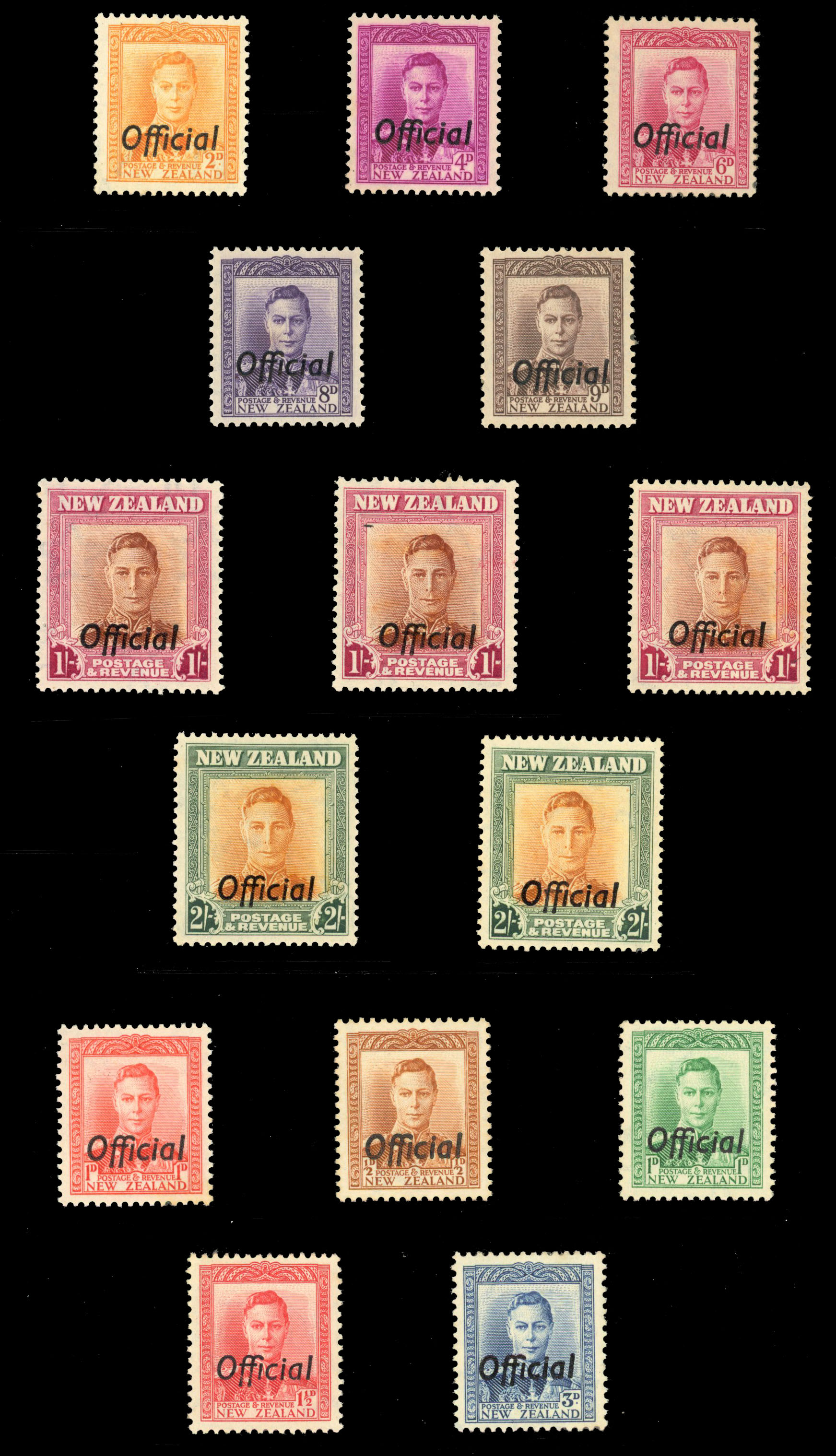 NZ SG O140, 152-158a range
