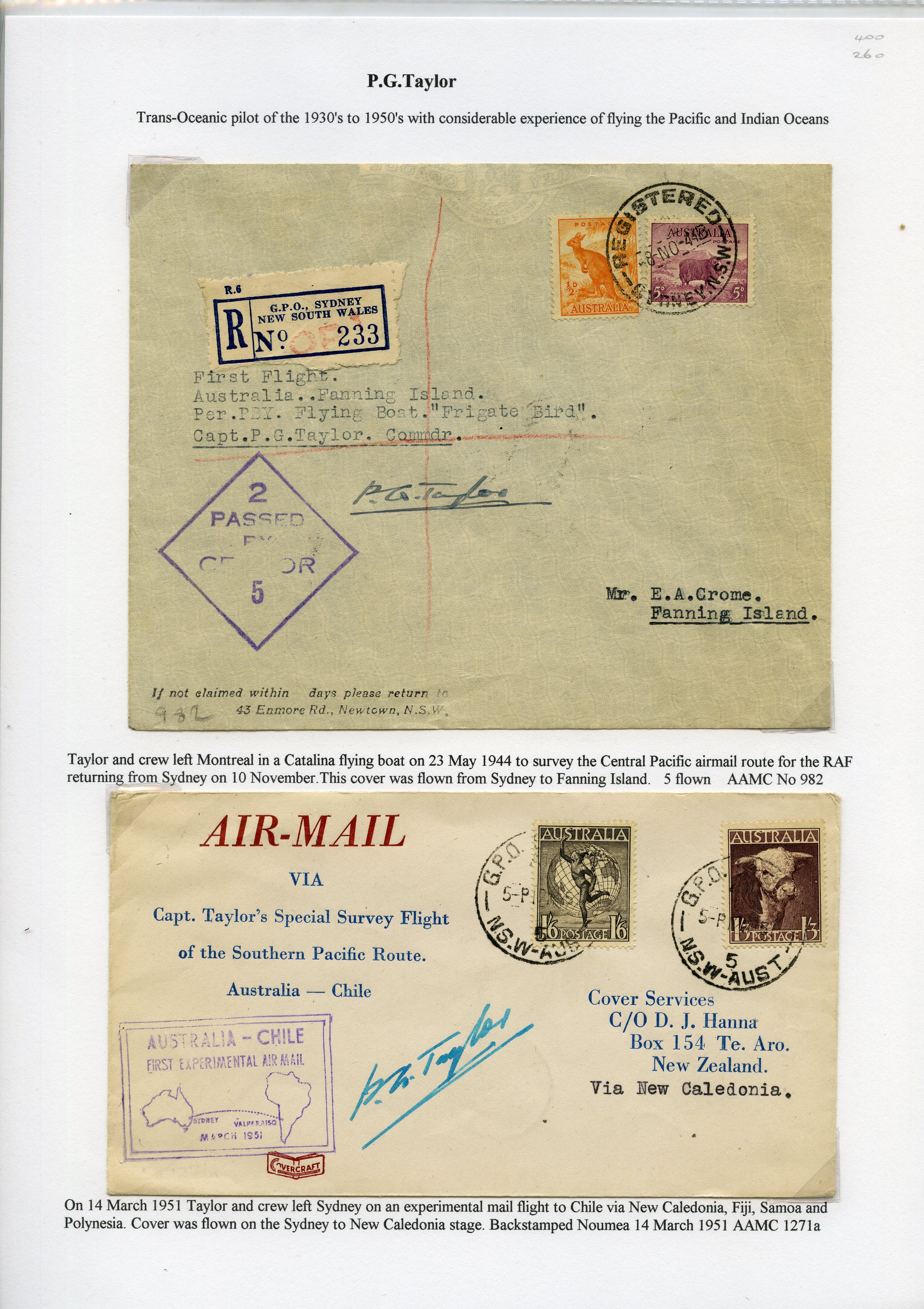 AUSTRALIAN FLIGHT COVERS: Flight covers...