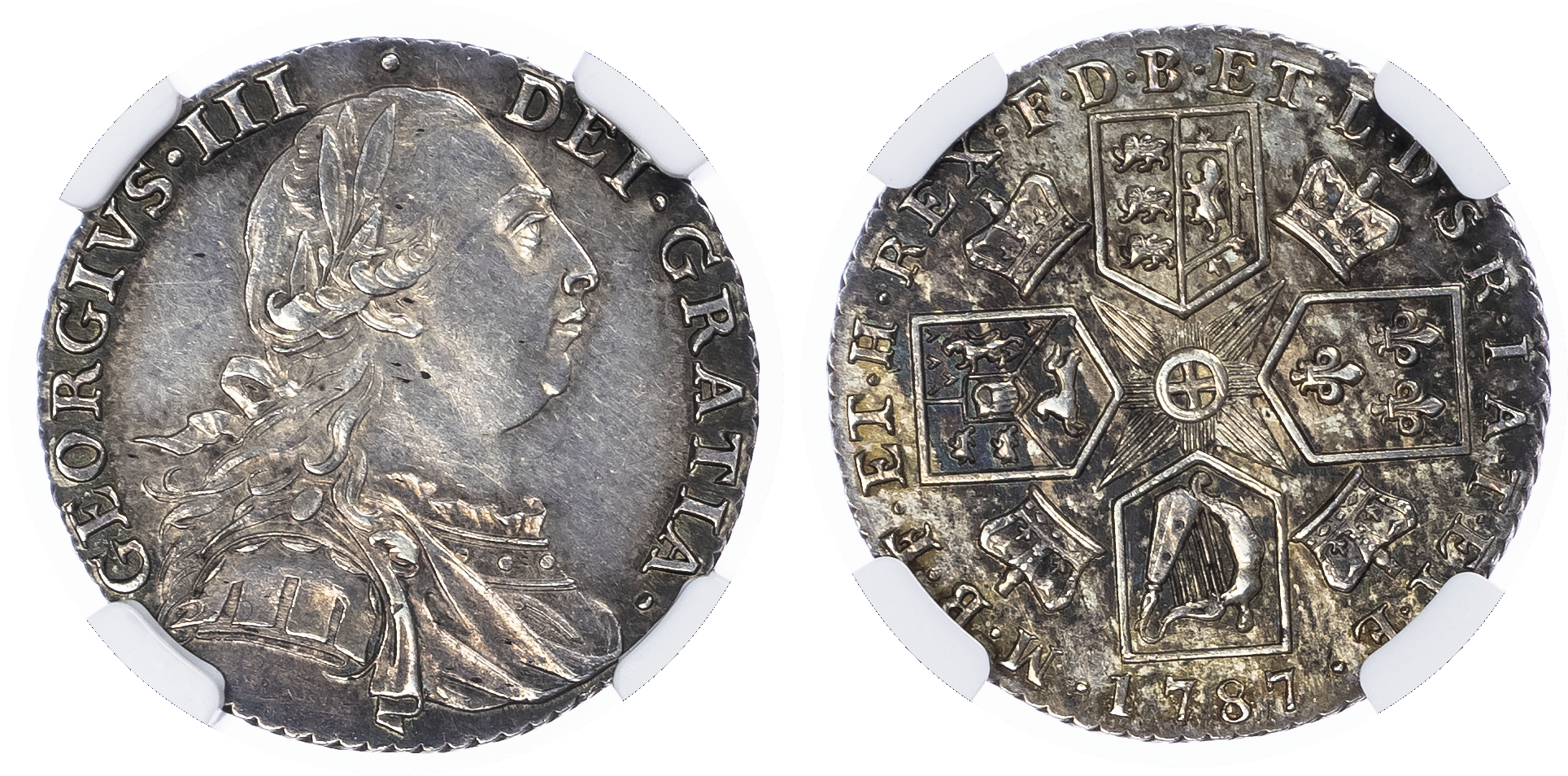 Great Britain. George III AR Shilling, with Hearts. 1787. 