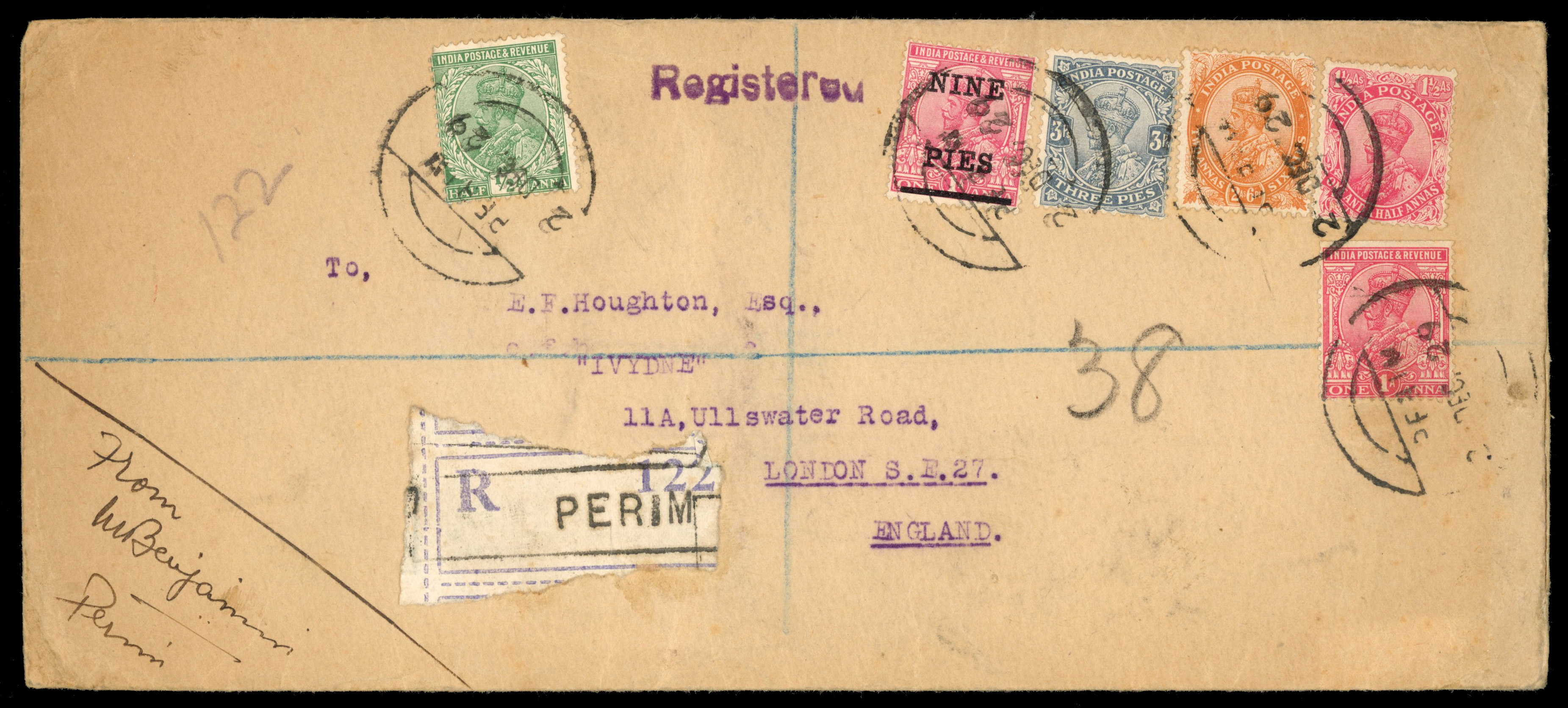 Aden 1929 Perim cover