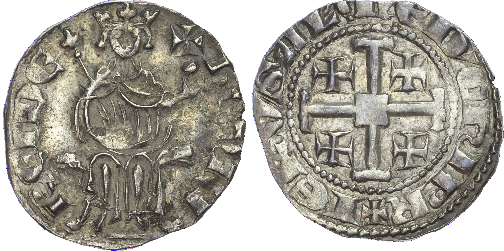 Cyprus, Crusaders, Lusignan Kingdom, Henry II (1285‑1324), silver Gros.