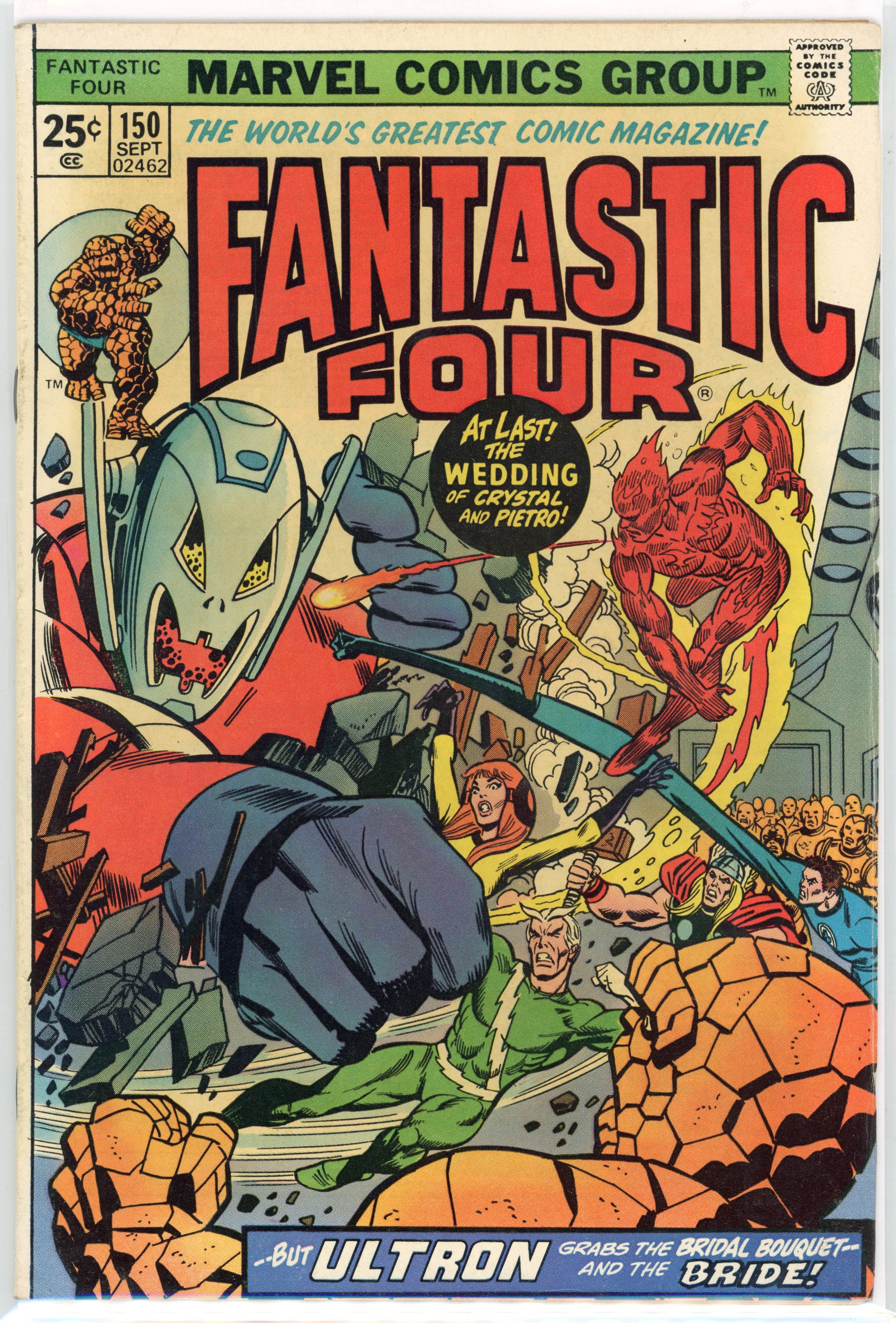 Fantastic Four #150 (Marvel Comics, 1974) Wedding of Crystal and Quicksilver