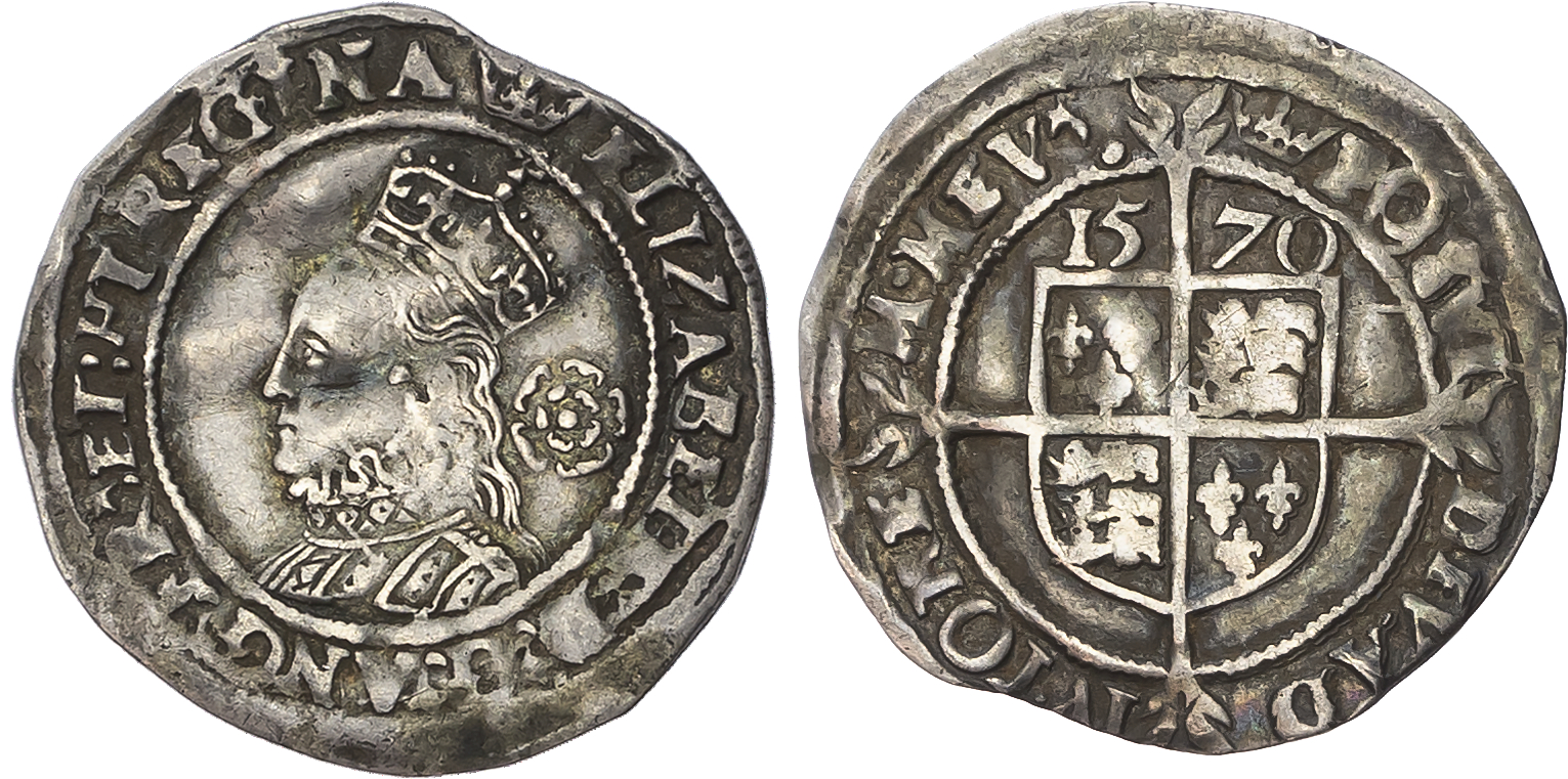 Elizabeth I (1558-1603), AR Threepence 1570, Third and Fourth issue. Tower (London) mint; mm: coronet.