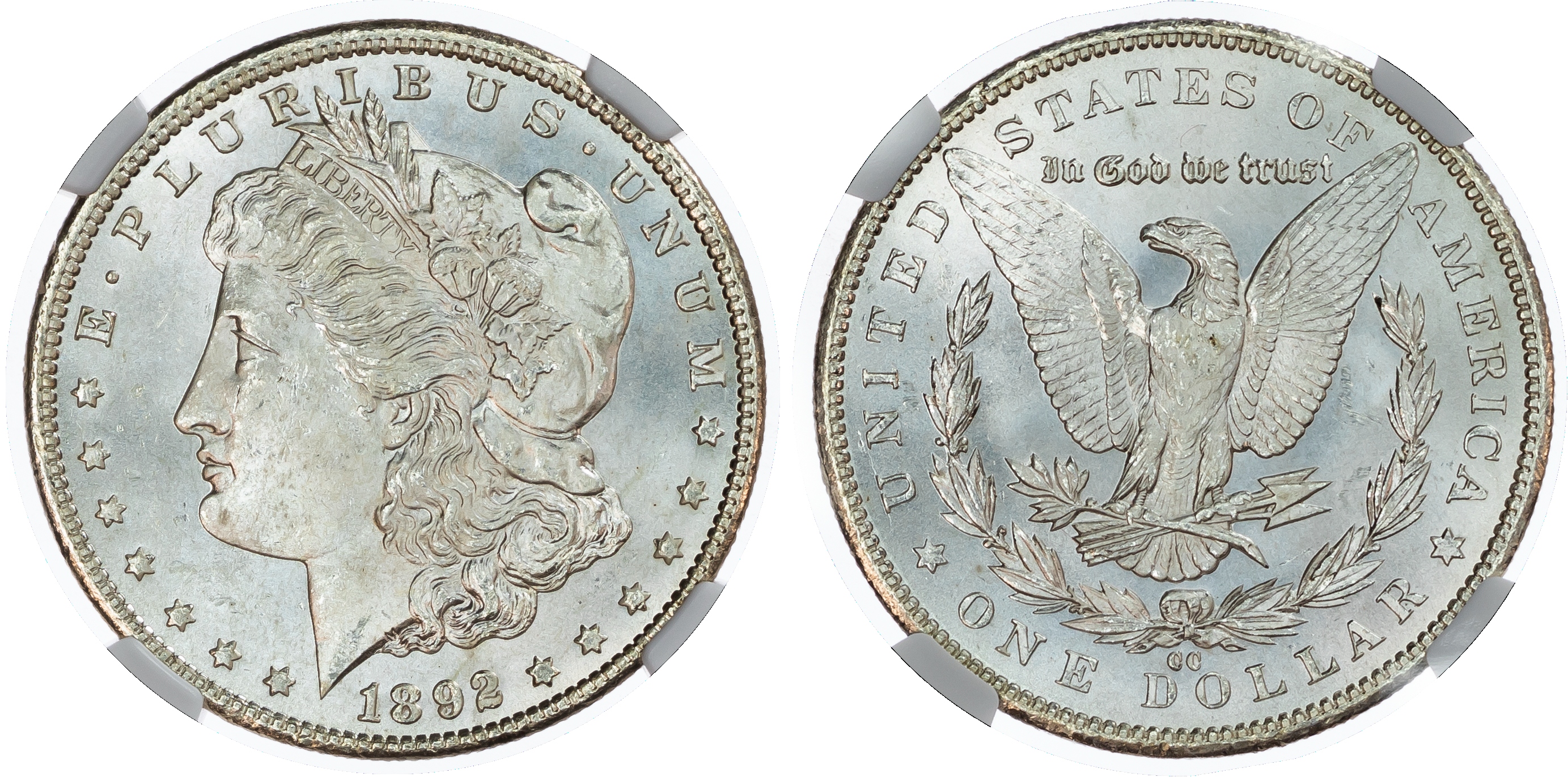 USA, silver Morgan Dollar, 1892, Carson City, 26.84g.
