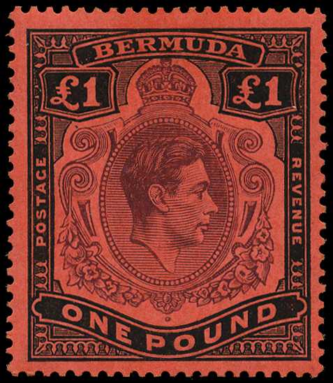 1941 (July) £1 pale purple and black on pale...