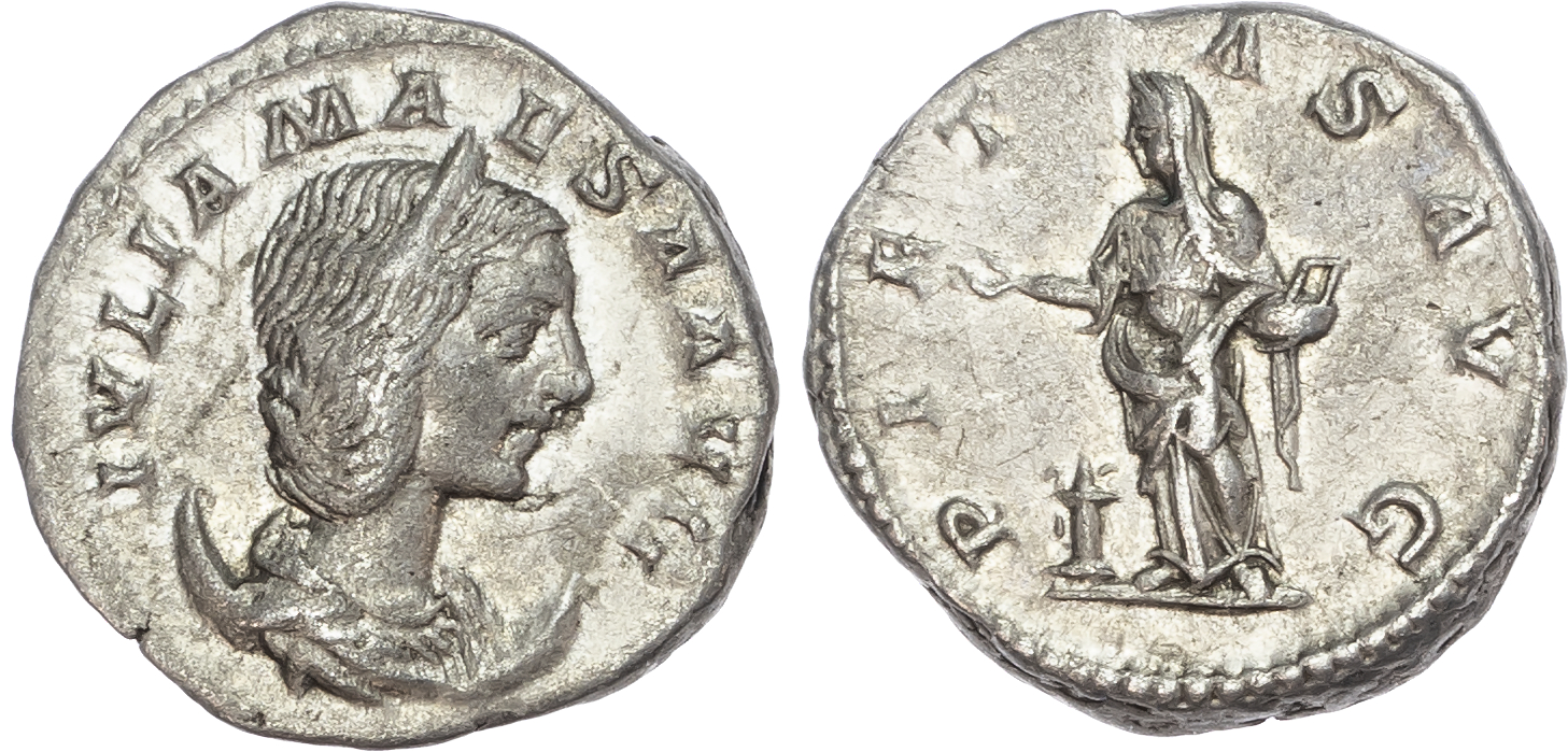 Julia Maesa, grandmother of Elagabalus (AD 218-222) AR Antoninianus, Rome, AD 219, 5.16g.