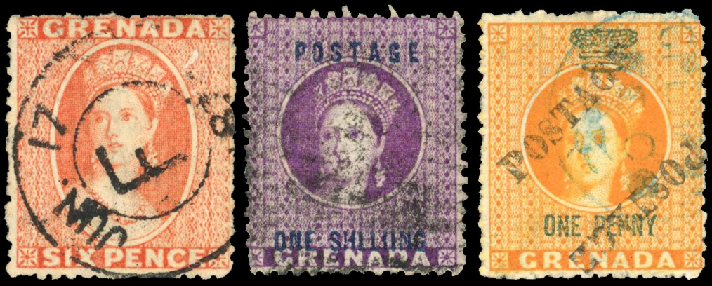 Grenada 1863-1888 duplicated used selection
