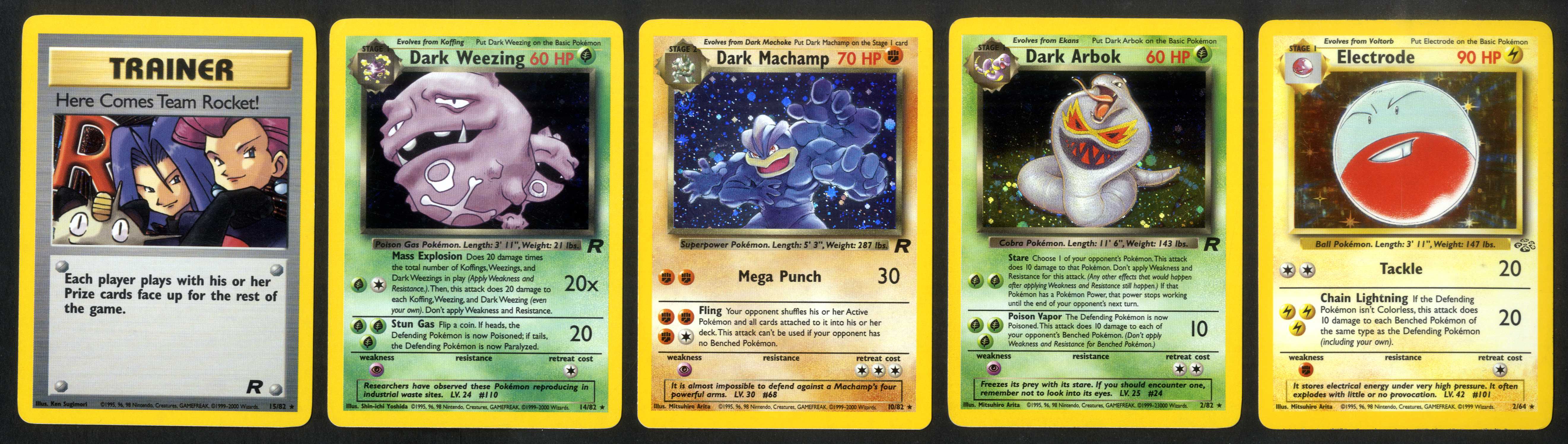 Vintage Holo Bundle - 5 Holos - Jungle, Team Rocket.