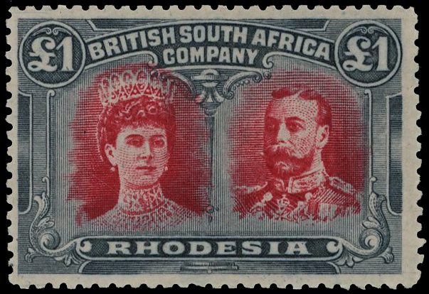 1910-13 £1 carmine-red and bluish-black (intermediate shade)