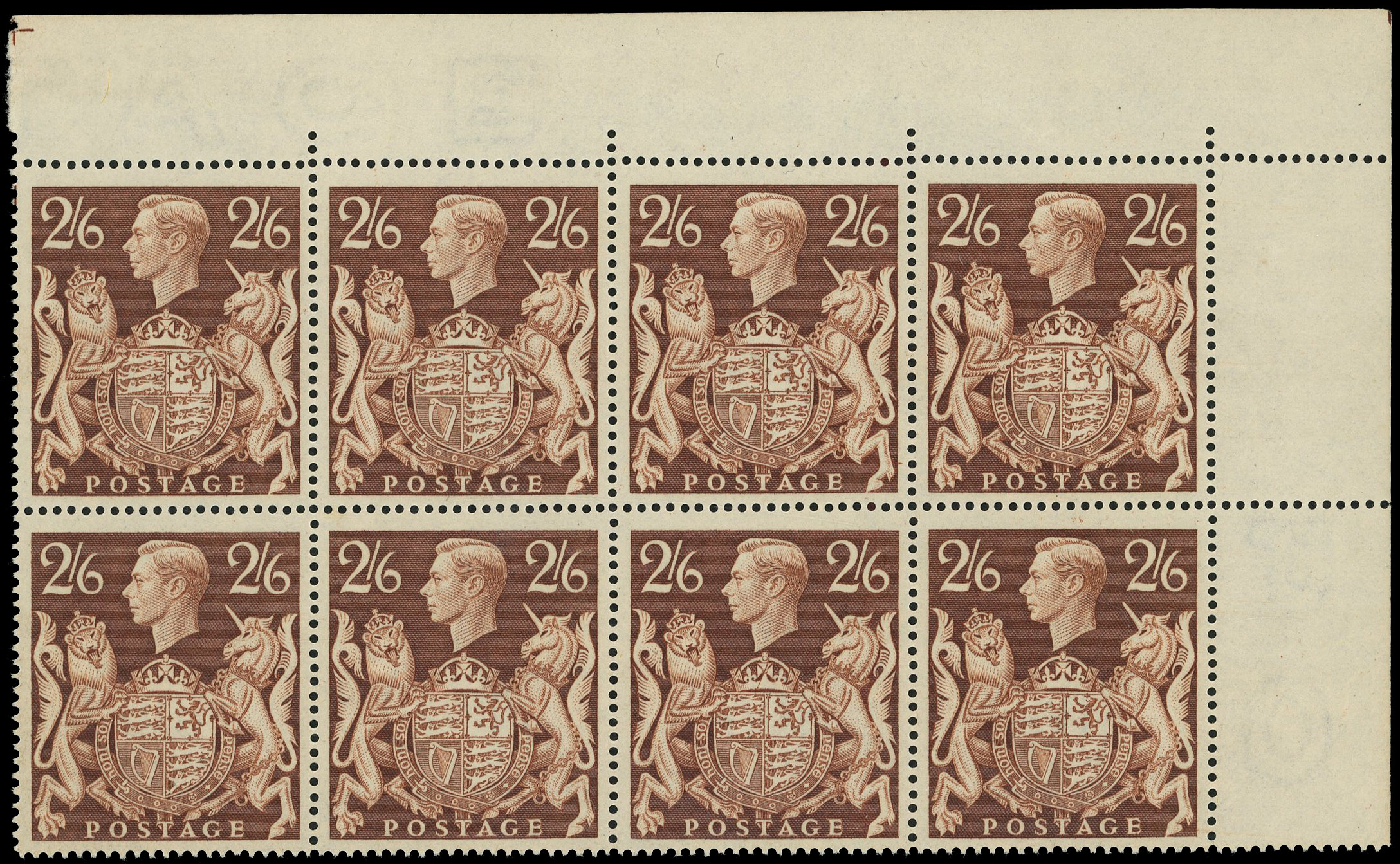 GB SG 476, aa, ab block mint
