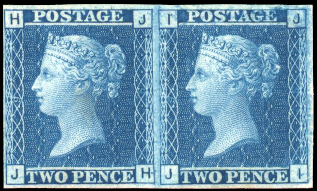 GB SG DP49 1867 2d Paris Exhibition proof pair