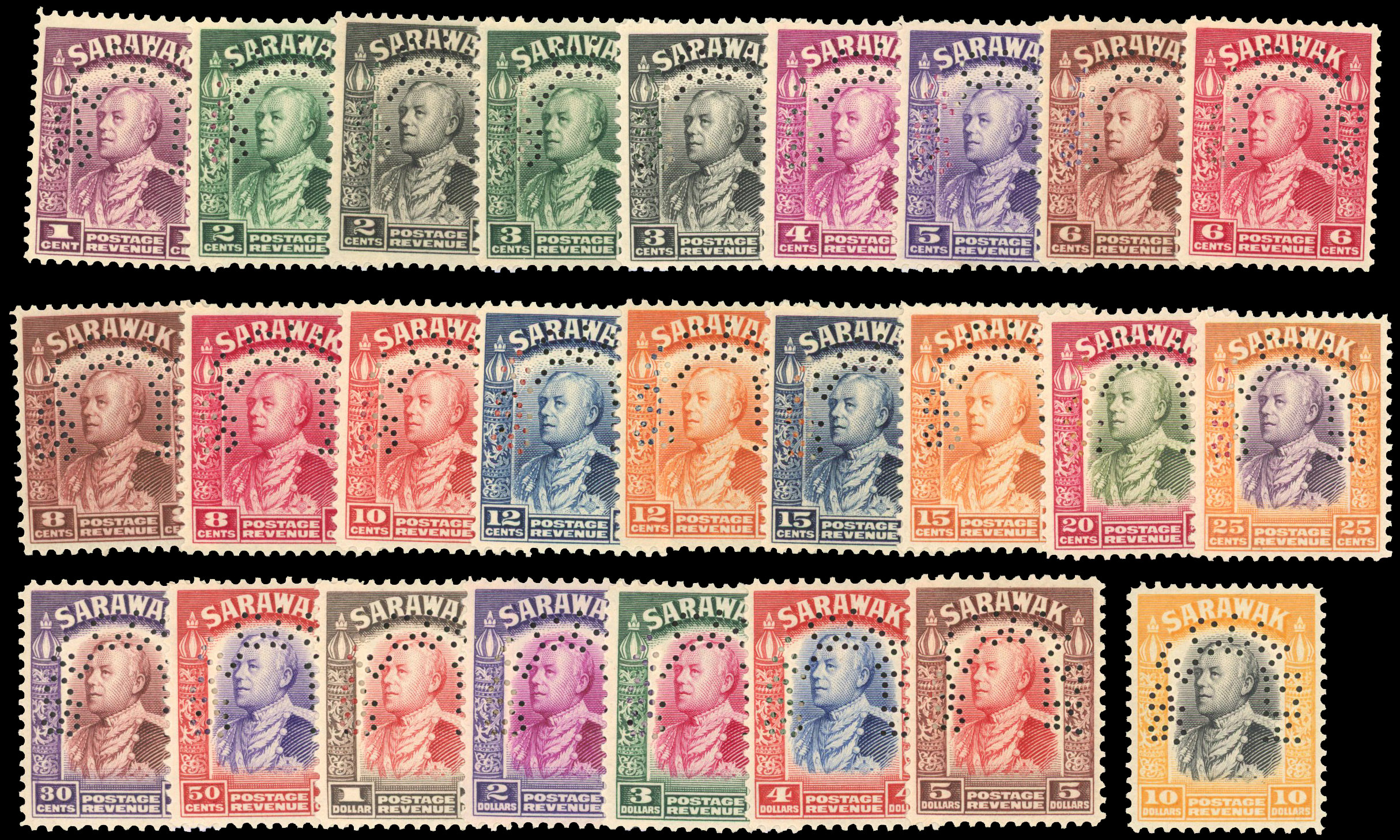 Sarawak SG 106s-125s Specimens