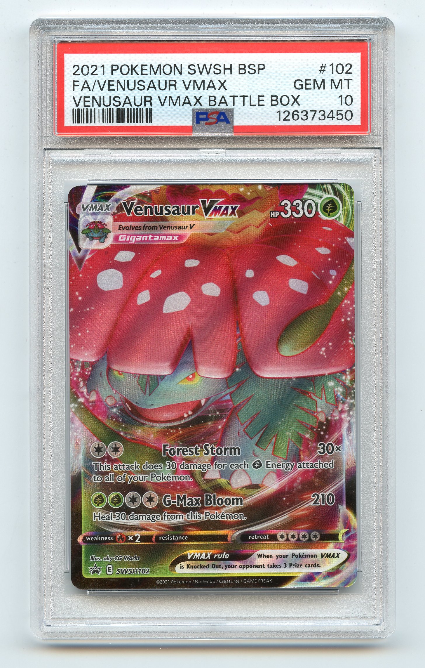 PSA 10 Venusaur VMAX #SWSH102 VMAX Battle Box