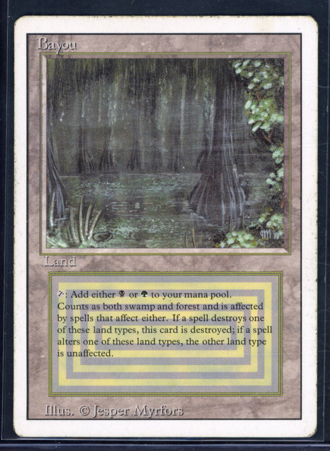 Magic The Gathering - Bayou - Revised - Poor