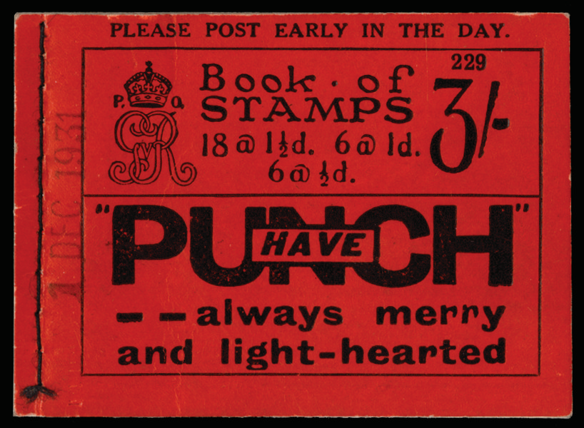 GB SGBB24var 1924 3s Booklet (Edition 229). Cancelled 33p