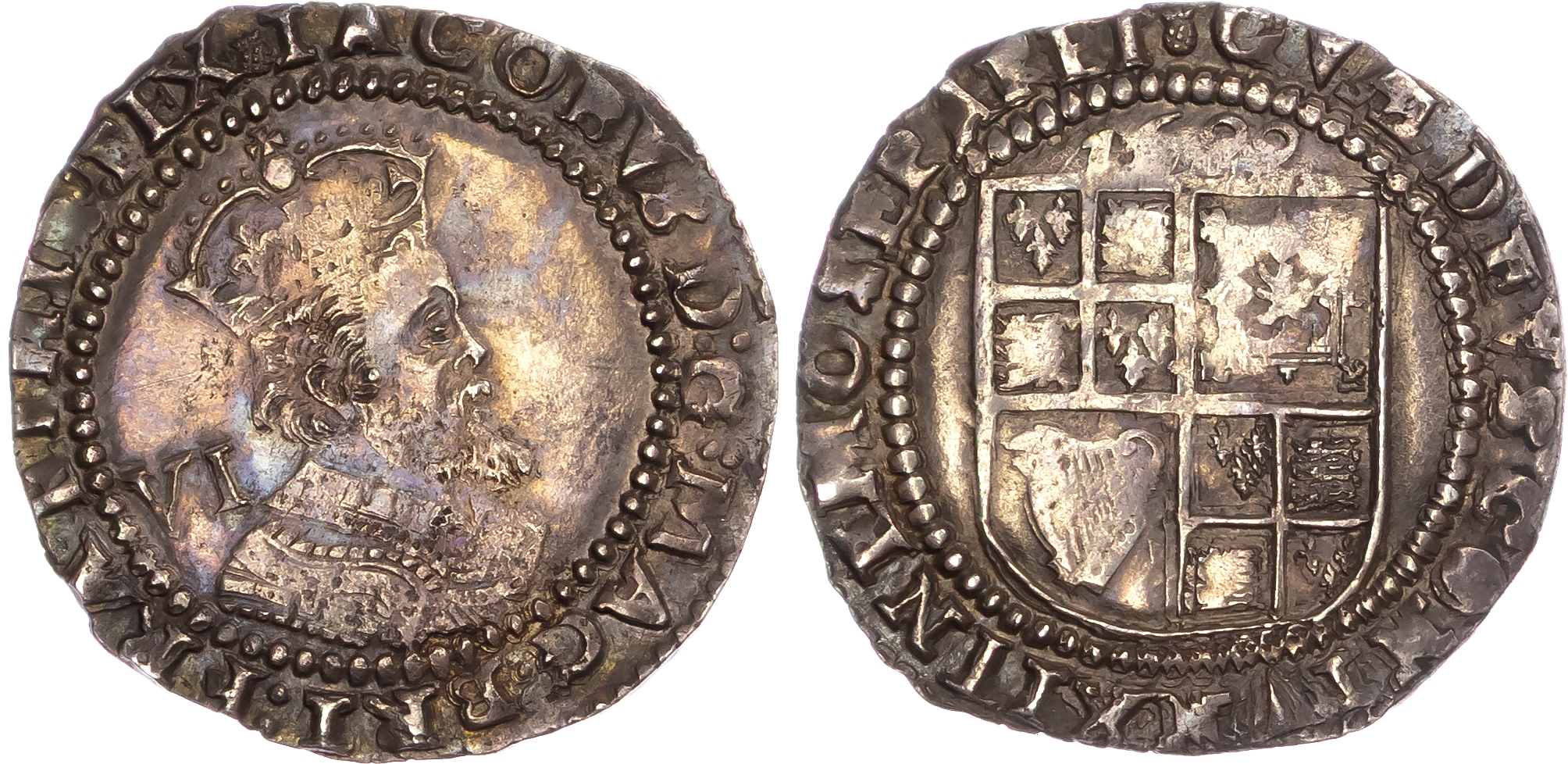 James I (1603-1625), Third Coinage (1619-1625), AR Sixpence, 1622, mm. thistle.