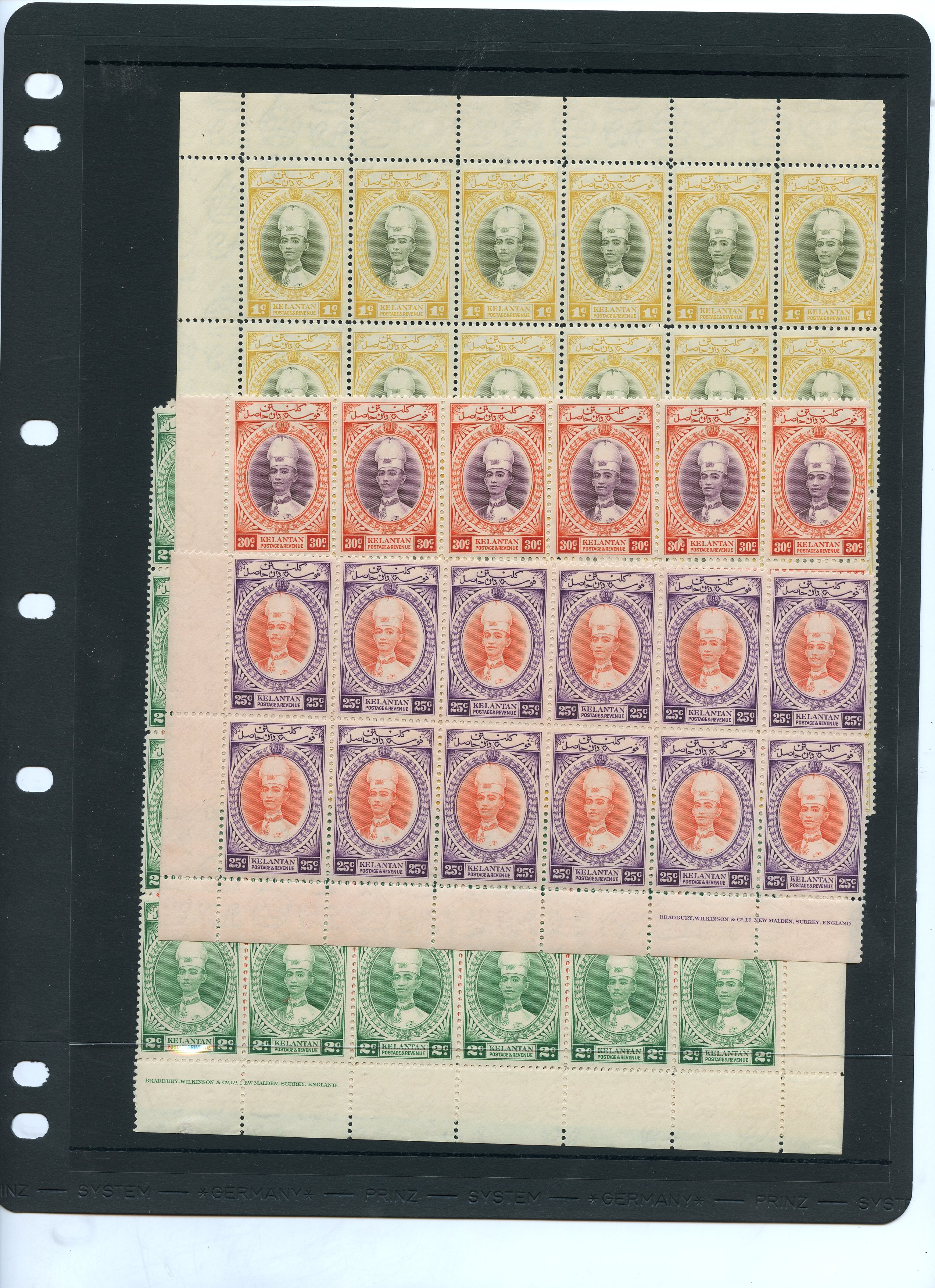 Kelantan SG 40/9 blocks...