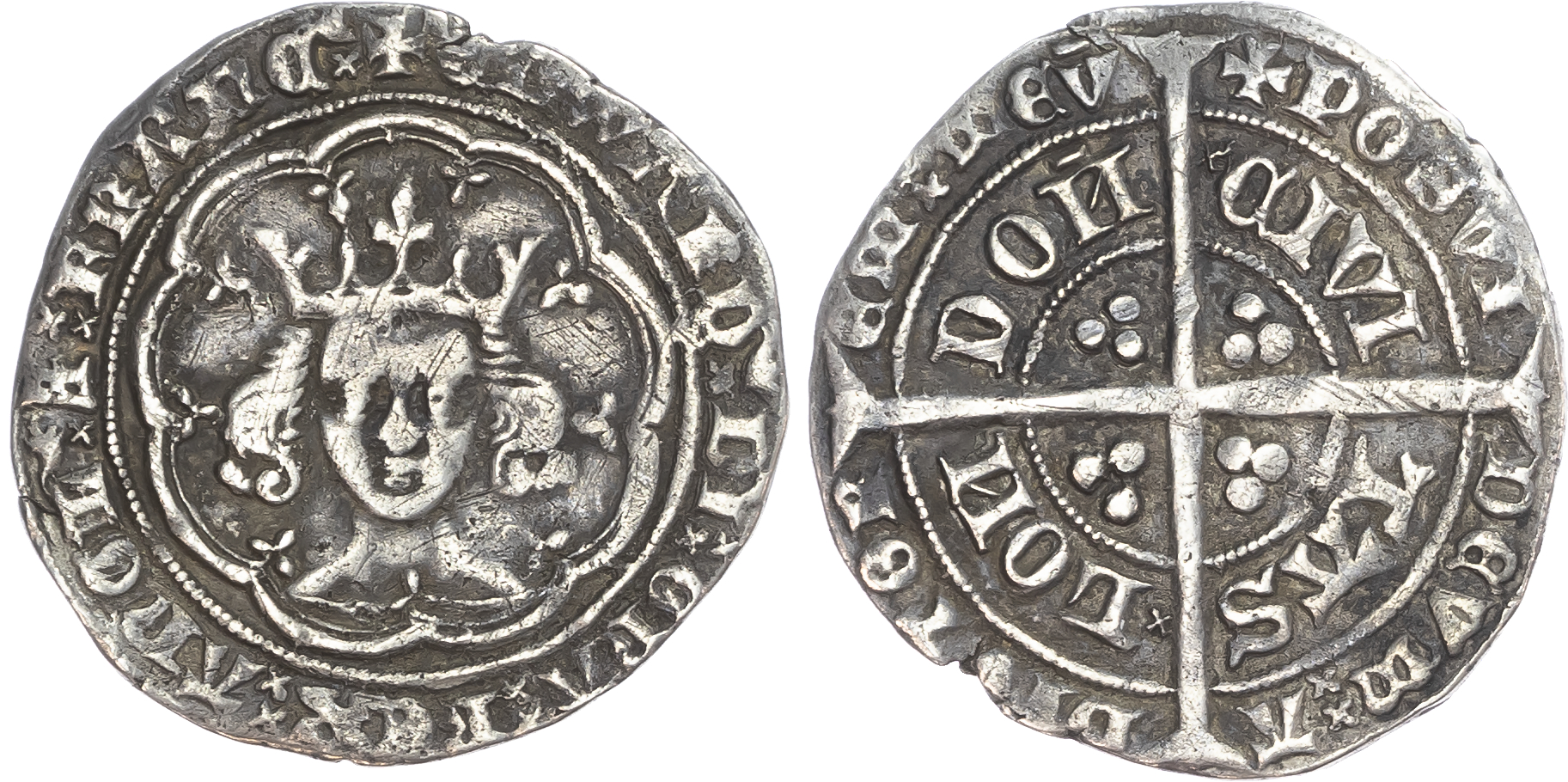 Edward III (1327-1377), Groat, fourth coinage, post-treaty period (1369-77), London mint.