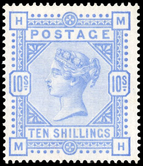 GB SG 183 1884 10s ultramarine mint