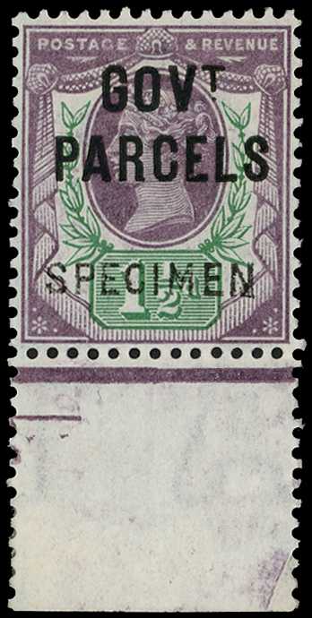 Government Parcels. 1887 1½d dull purple...