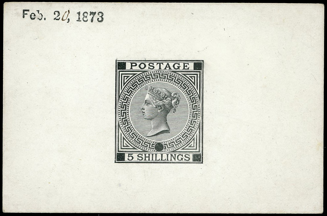 1873 5s Die proof.