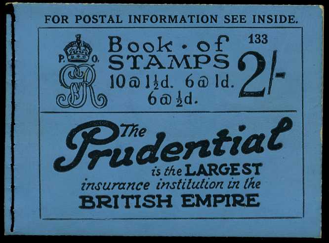 1930 (June) 2/- booklet (#133), ½d and 1d...