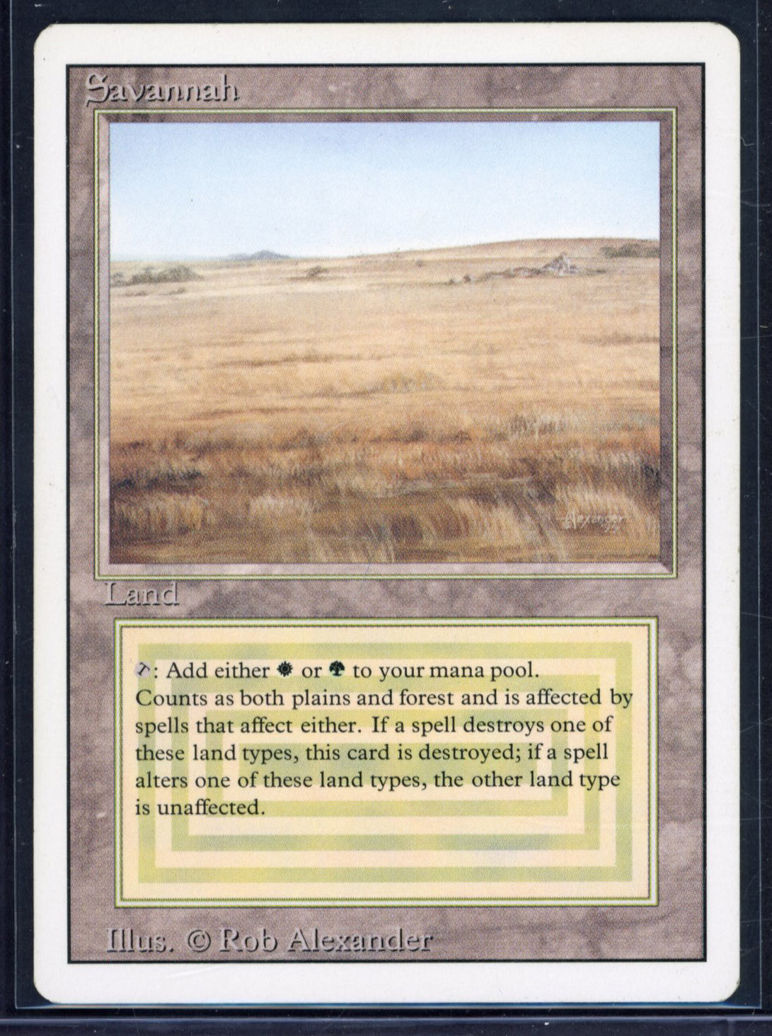 Magic The Gathering - Savannah - Revised - Very Light Play