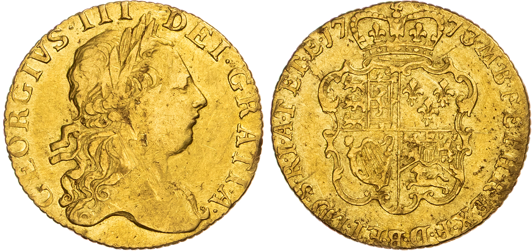 George III (1760-1820), AV Guinea, 1773.