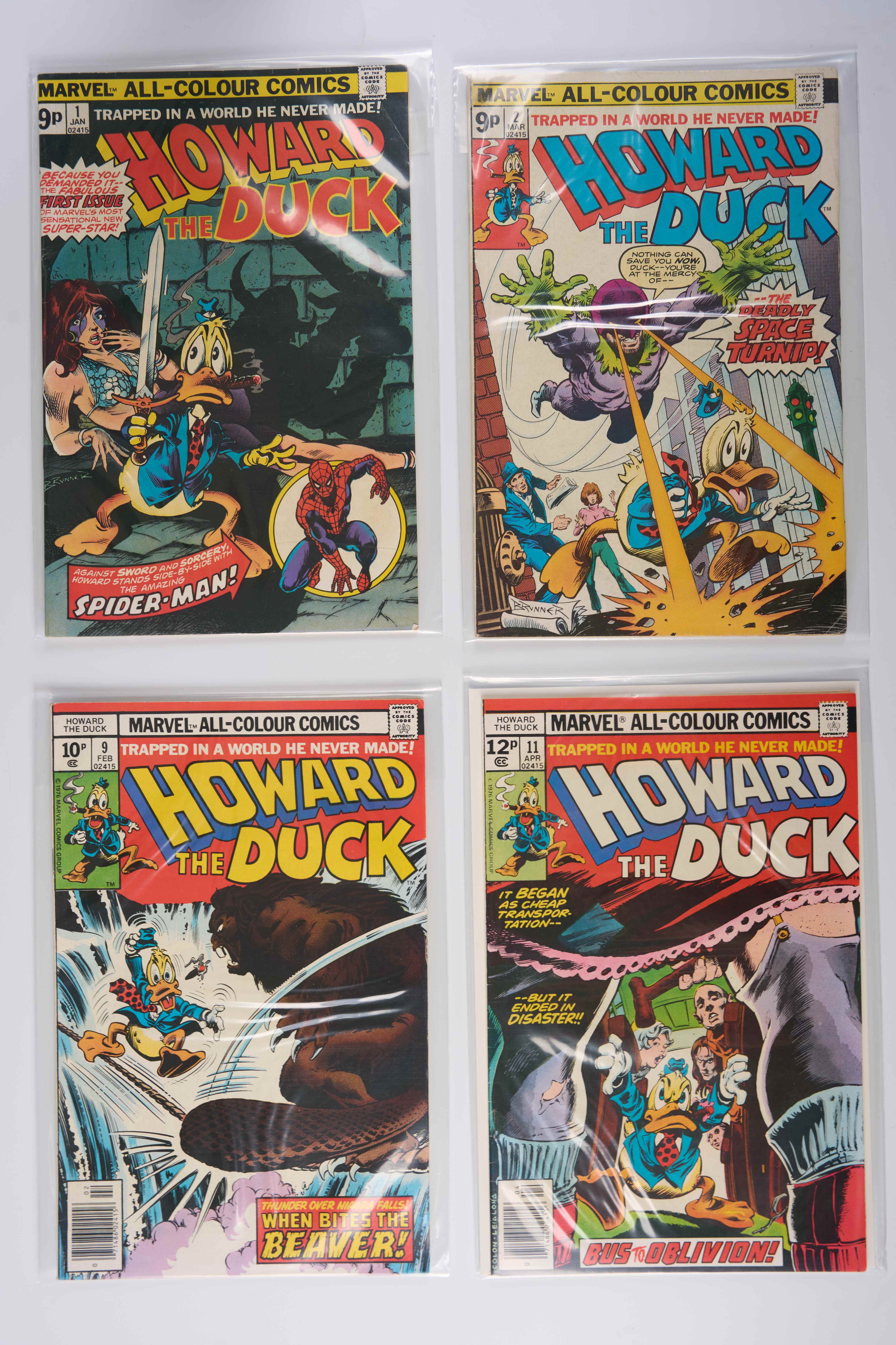 Howard The Duck Incomplete Run #1-#26 Including 1st Cameo & Appearance of KISS (Marvel Comics, 1976-78) Total 12