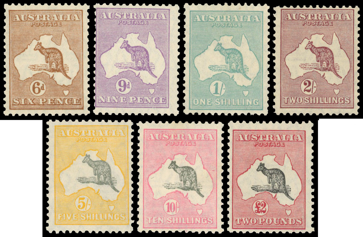 Australia SG 107-114 mint