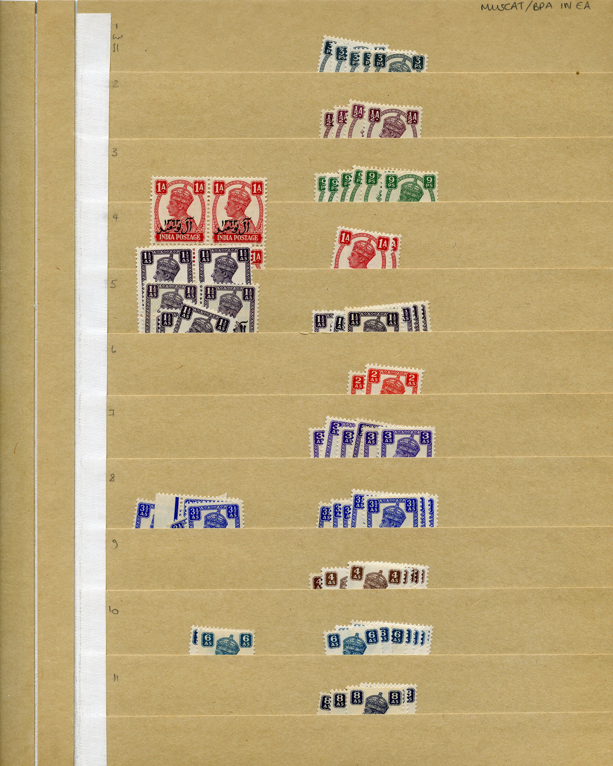 KG VI stock on manila stocksheets, mainly mint...