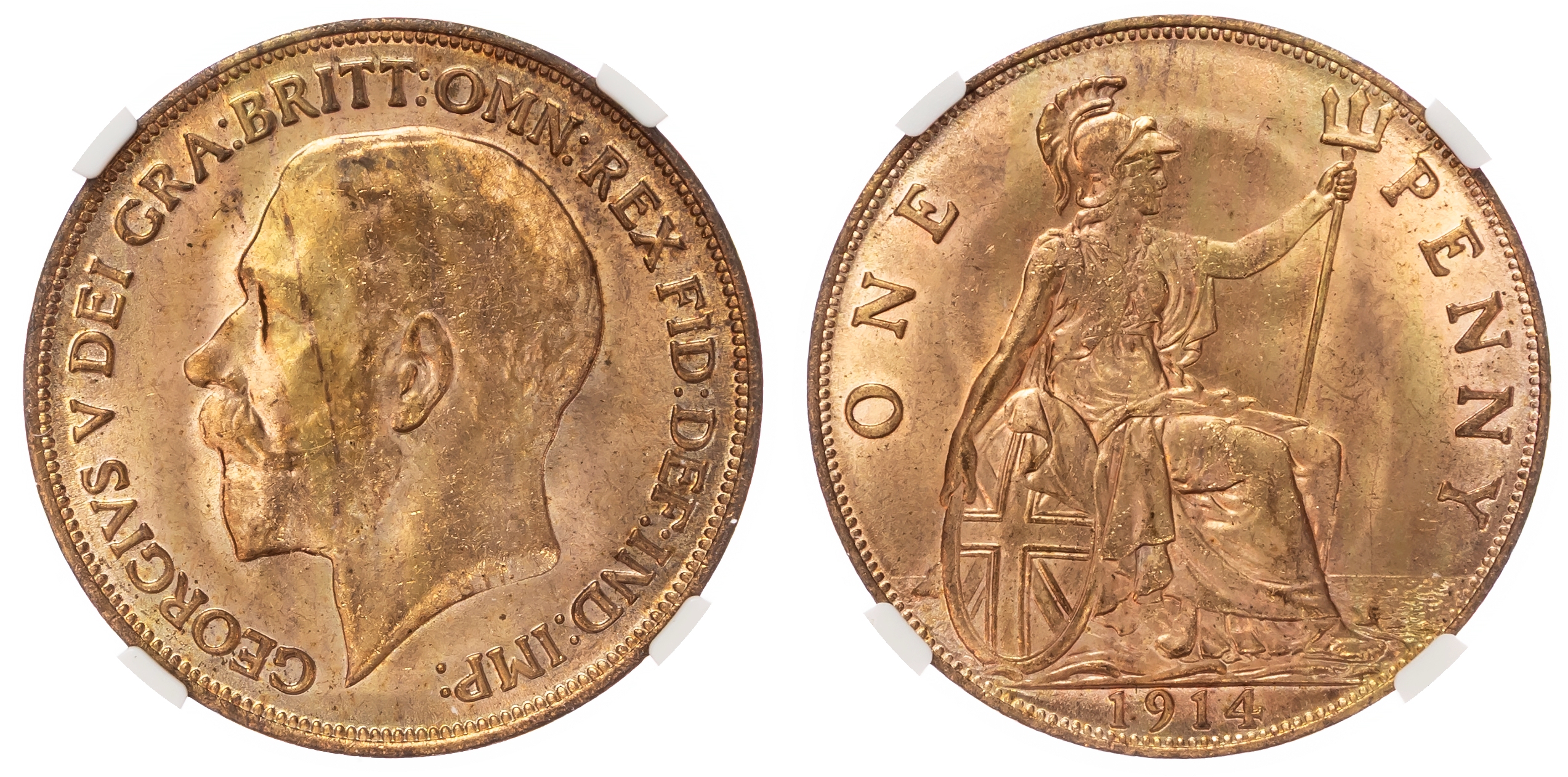 George V (1910-1936), Penny, 1914. 