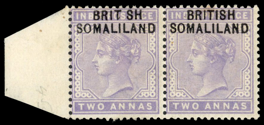 Somaliland SG 3a1903 2a BRIT SH error mint