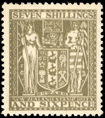 NZ SG F185 1940 7/6d unsurfaced mint