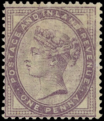 1881 1d lilac (16 dots), variety PRINTED BOTH...