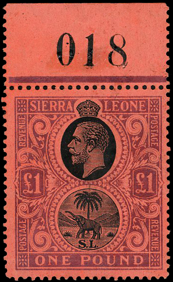 SIERRA LEONE SG 112/28 1912-21 SET OF 17 TO £1 WMK MCA LPOG