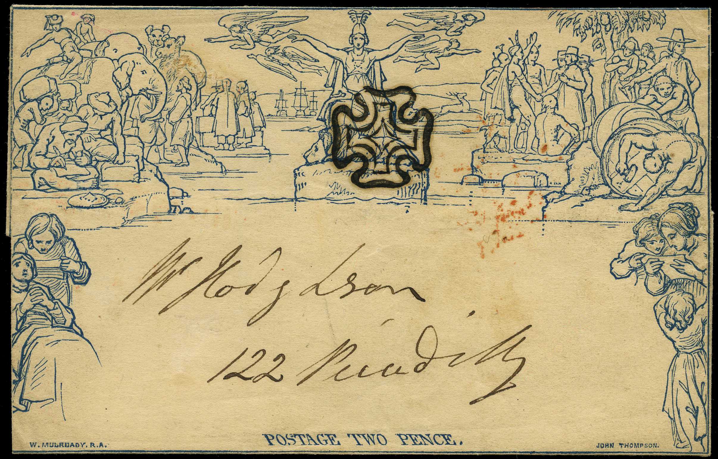 1840 2d Mulready Lettersheet (Stereo...