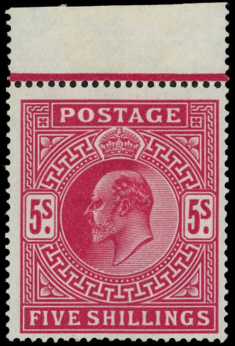 1902 5s bright carmine, fresh unmounted...