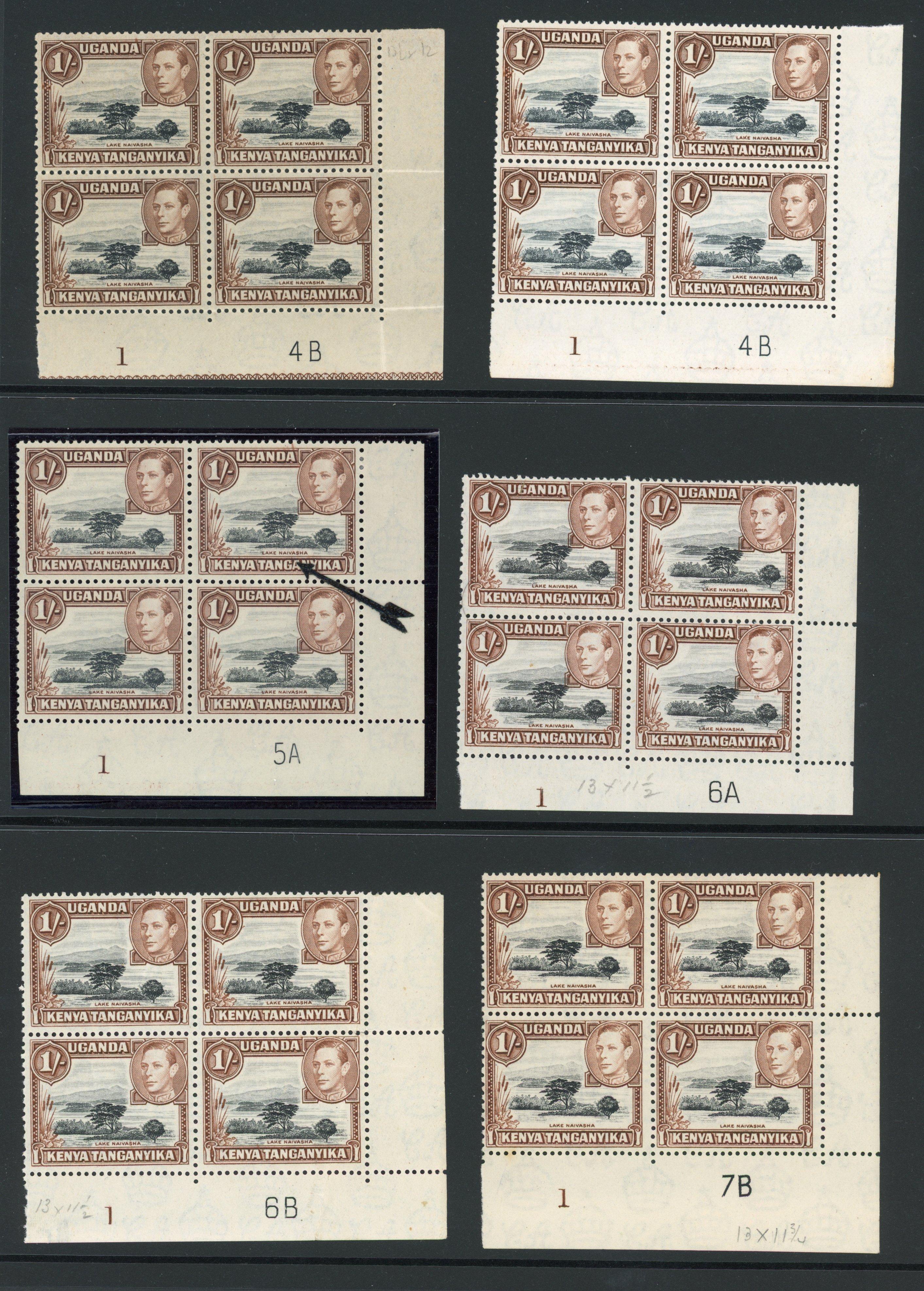 KUT SG 145a Plate blocks mint