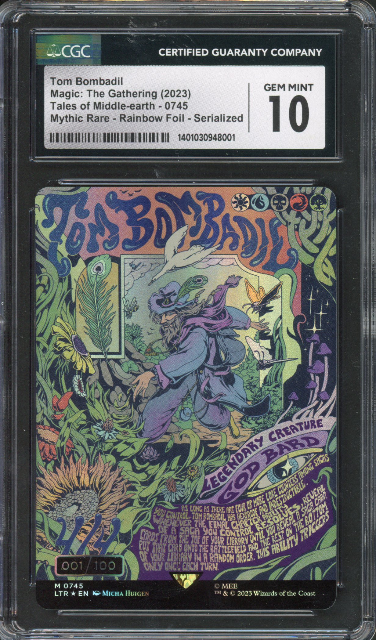Magic The Gathering - CGC 10 Tom Bombadil 1/100 Serialized Card